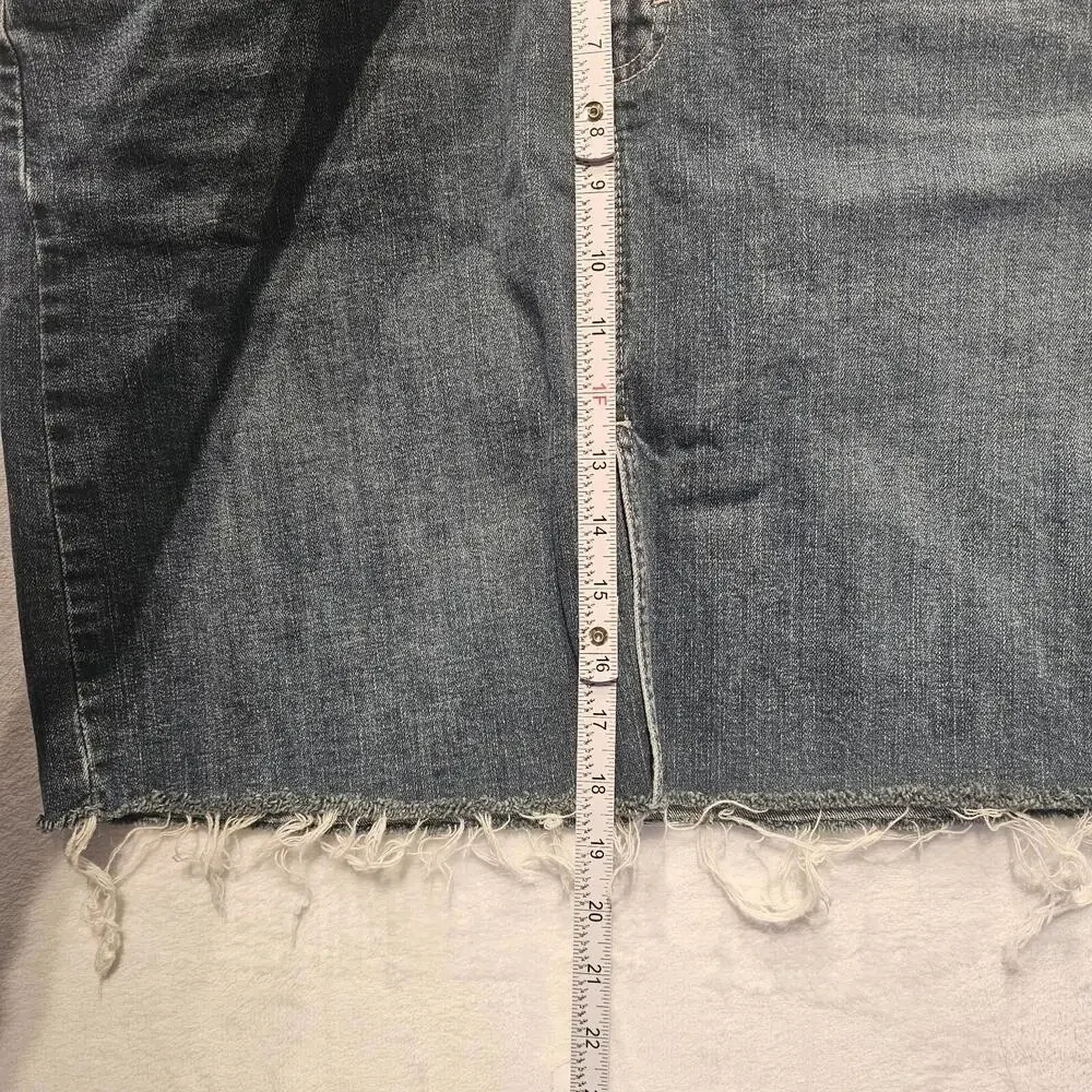 Calvin Klein Skirt Faded Blue Wash Denim Women's Size 14
